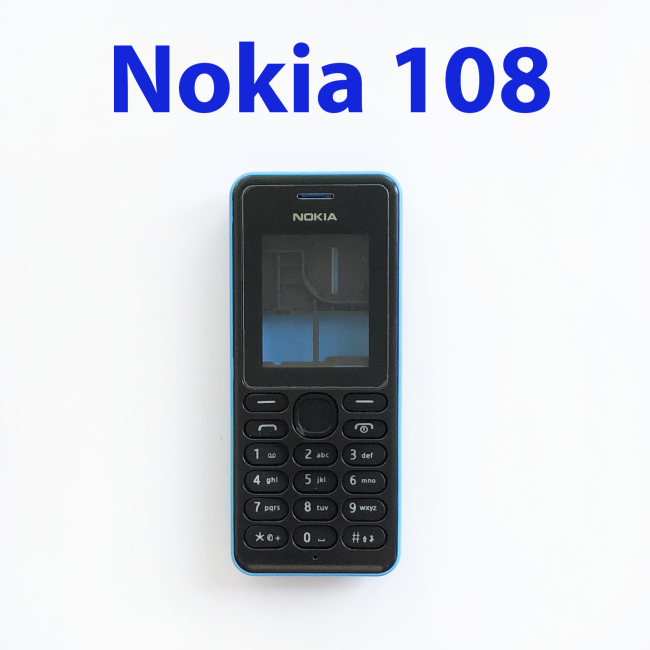 Задняя крышка в сборе для Nokia 108 Dual SIM синий - фото
