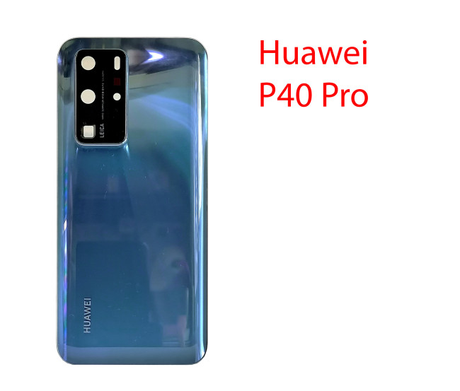 Задняя крышка (стекло) Huawei P40 Pro ELS-NX9 в сборе серебро - фото
