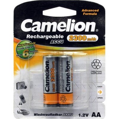 Аккумулятор Camelion 2300mAh АА NiMh тип AA R06 LR6 LR06 (2 шт. в одной упаковке) - фото