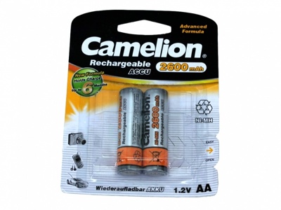 Аккумулятор Camelion 2600mAh АА NiMh тип AA R06 LR6 LR06 (2 шт. в одной упаковке) - фото