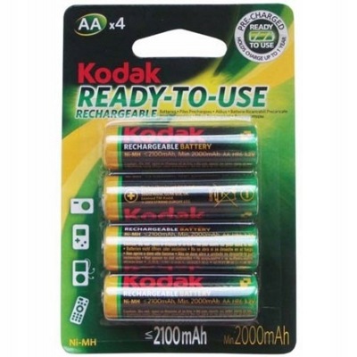 Аккумулятор Kodak 2100mAh АА NiMh тип AA R06 LR6 LR06 (4 шт. в одной упаковке) - фото