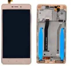 Экран (модуль) в раме Xiaomi Redmi 3s (золотистый)