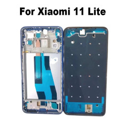 Средняя часть корпуса с рамкой Xiaomi Mi 11 Lite 4G (синий)