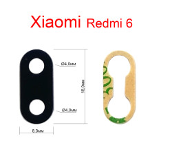 Стекло камеры заднего вида для Xiaomi Redmi 6
