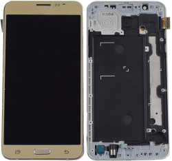 Экран (модуль) в раме Samsung Galaxy J7 2016 (SM-J710F) золотистый