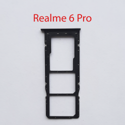 Cим-лоток (Sim-слот) Realme 6 pro черный