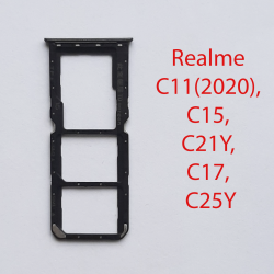 Cим-лоток (Sim-слот) Realme C15 серый