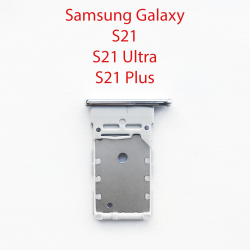 Cим-лоток (Sim-слот) Samsung Galaxy S21, S21 Plus, S21 Ultra серебро
