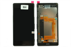 Экран (модуль) в раме Sony Xperia M4 Aqua (черный)