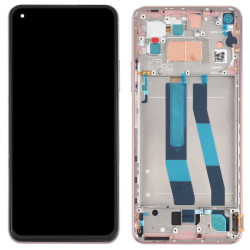 Экран (модуль) в раме Xiaomi Mi 11 Lite 4G (розовый)