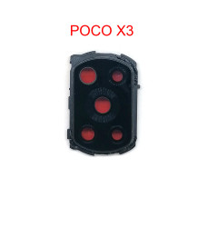 Стекло камеры в сборе для Xiaomi Poco X3, X3 NFC черный