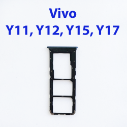 Cим-лоток (Sim-слот) Vivo Y11, Y12, Y15, Y17 синий