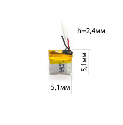 АКБ (Аккумуляторная батарея ) для TWS наушники 43 mAh