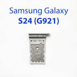 Cим-лоток (Sim-слот) Samsung Galaxy S24, S24 FE, S24 Ultra  серебро