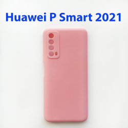 Силиконовый бампер для Huawei P smart 2021 PPA-LX1 розовый