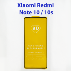 Защитное стекло Xiaomi Redmi Note 10, Note 10s (черный) 5d