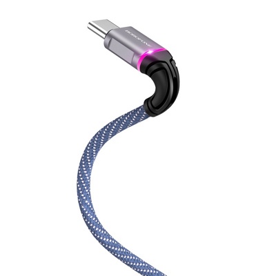 USB кабель Borofone BU25 Type-C для зарядки и синхронизации (черный) 1,2 метра - фото