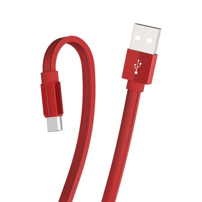 USB кабель Borofone BU8 Type-C для зарядки и синхронизации (красный) 1,2 метра - фото