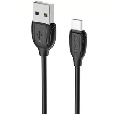 USB кабель Borofone BX19 Micro для зарядки и синхронизации (черный) 1 метра - фото