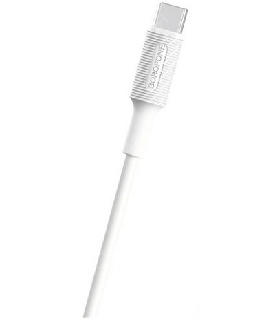 USB кабель Borofone BX1 micro для зарядки и синхронизации (белый) 1 метра - фото