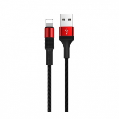 USB кабель Borofone BX21 Lightning для зарядки и синхронизации (черный) 1 метра - фото