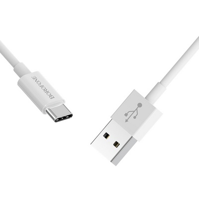 USB кабель Borofone BX22 Type-C для зарядки и синхронизации (белый) 1 метра - фото