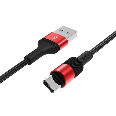 USB кабель Borofone BX21 Type-C для зарядки и синхронизации (черный) 1 метра - фото