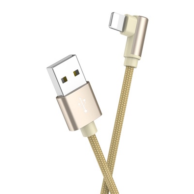 USB кабель Borofone BX26 Ligthtning для зарядки и синхронизации (золотой) 1 метра - фото
