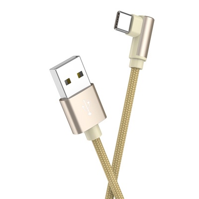 USB кабель Borofone BX26 Type-C для зарядки и синхронизации (золотой) 1 метра - фото
