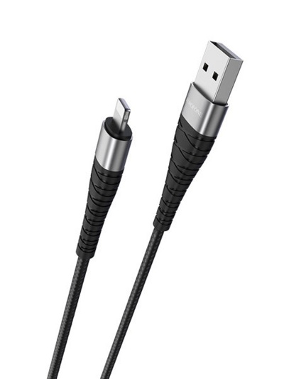 USB кабель Borofone BX32 Ligthtning для зарядки и синхронизации (черный) 1 метра - фото