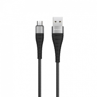 USB кабель Borofone BX32 micro для зарядки и синхронизации (черный) 1 метра - фото