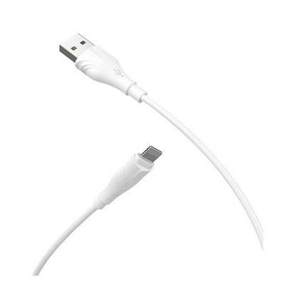 USB кабель Borofone Bx14 Lightning для зарядки и синхронизации (белый) 1 метра - фото2
