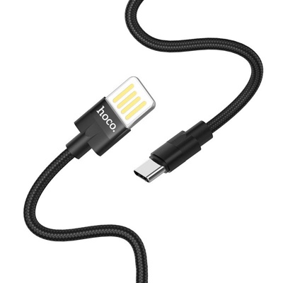 USB кабель Hoco U55 Type-C для зарядки и синхронизации (черный) 1,2 метра - фото