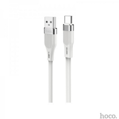 USB кабель Hoco U72 Type-C для зарядки и синхронизации (белый) 1,2 метра - фото