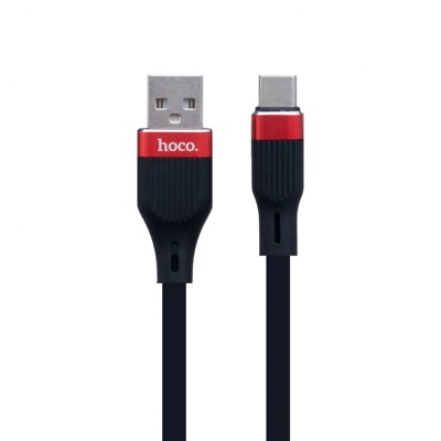 USB кабель Hoco U72 Type-C для зарядки и синхронизации (черный) 1,2 метра - фото