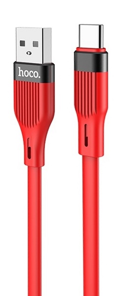 USB кабель Hoco U72 Type-C для зарядки и синхронизации (красный) 1,2 метра - фото
