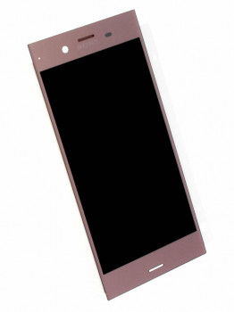 Экран (модуль) для телефона Sony Xperia X Performance розовый (Б.У) Оригинал - фото