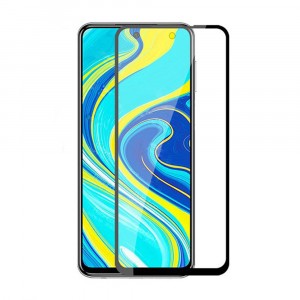 Защитное стекло Xiaomi Redmi Note 9S, Note 9 Pro, Note 9 Pro Max (черный) 5d - фото